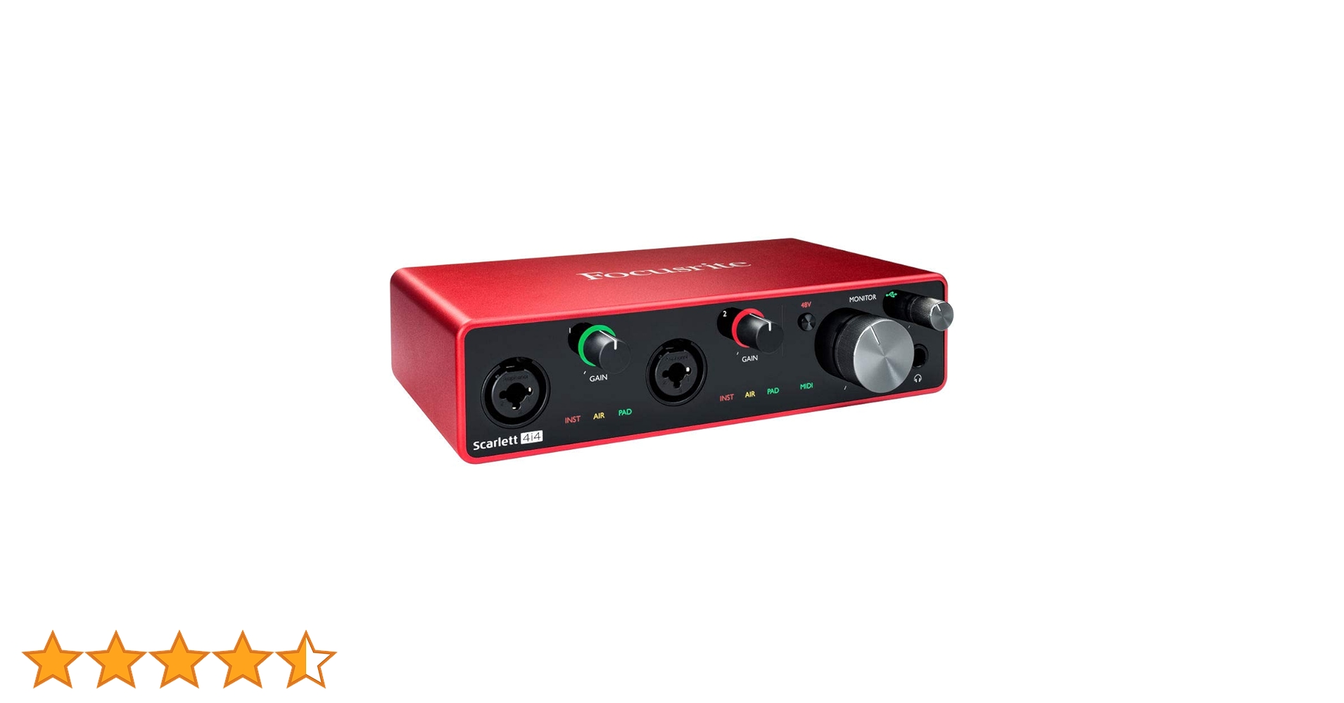 Focusrite Scarlett 4i4 3rd Gen USB Audio Interface, for